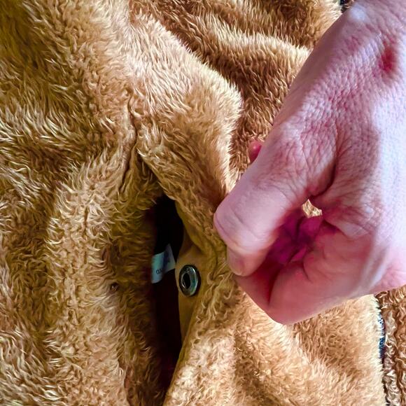 G.H. Bass Teddy Faux-Sherpa Teddy Bear Coat – Size L – Cozy-Zip-Front-Quilted - Picture 8 of 11